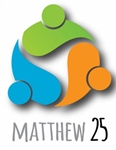 Matthew 25 logo - stylized people joined in circle