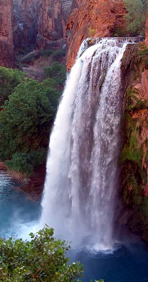 Tall waterfall