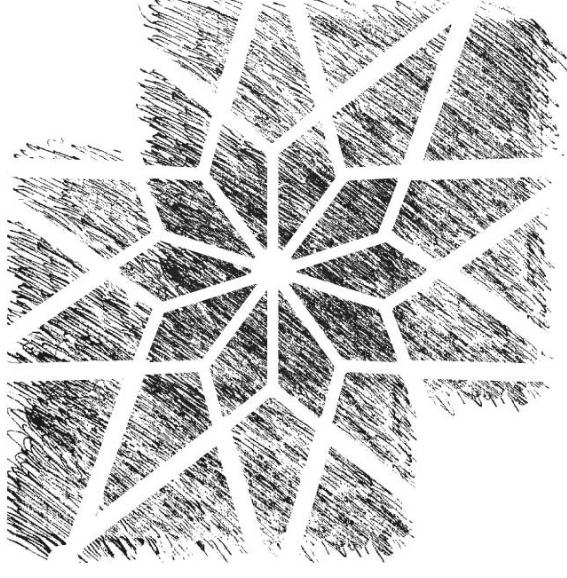 Gray and white snowflake image