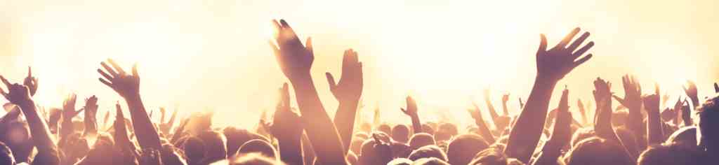 Hands raised in worship