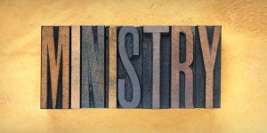 The word "Ministry" in colorful block letters. Links to our Membership & Ministry page.